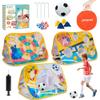Giant 3-in-1 Bean Bag Toss Game for Kids, Toddler Toys Soccer Goal Board, Dartboard with Sticky Balls, Outside Carnival Combo Set for Backyard Beach Lawn Party Fun, for Boys Girls view 1