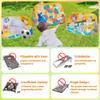 Giant 3-in-1 Bean Bag Toss Game for Kids, Toddler Toys Soccer Goal Board, Dartboard with Sticky Balls, Outside Carnival Combo Set for Backyard Beach Lawn Party Fun, for Boys Girls view 3