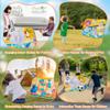 Giant 3-in-1 Bean Bag Toss Game for Kids, Toddler Toys Soccer Goal Board, Dartboard with Sticky Balls, Outside Carnival Combo Set for Backyard Beach Lawn Party Fun, for Boys Girls view 4