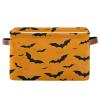 STAYTOP Halloween Bats Large Storage Basket 1PCS,Collapsible Toy Storage Bin Laundry Basket with Handle,Used for Home Closets, Offices, Bedrooms view 1