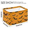 STAYTOP Halloween Bats Large Storage Basket 1PCS,Collapsible Toy Storage Bin Laundry Basket with Handle,Used for Home Closets, Offices, Bedrooms view 3