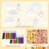 24 Sets Thanksgiving Turkey Craft Kits Fall Thanksgiving Ornaments Decorations Art Sets DIY Autumn Make a Turkey Crafts Stickers Arts and Crafts for Toddler Party Classroom Activities (Hat1) view 3