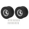 4pcs RC Rear Tires Aluminum Alloy and Rubber Tires with Screws for 1/14 RC Car Trailer Truck view 2