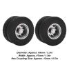 4pcs RC Rear Tires Aluminum Alloy and Rubber Tires with Screws for 1/14 RC Car Trailer Truck view 3