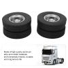 4pcs RC Rear Tires Aluminum Alloy and Rubber Tires with Screws for 1/14 RC Car Trailer Truck view 4