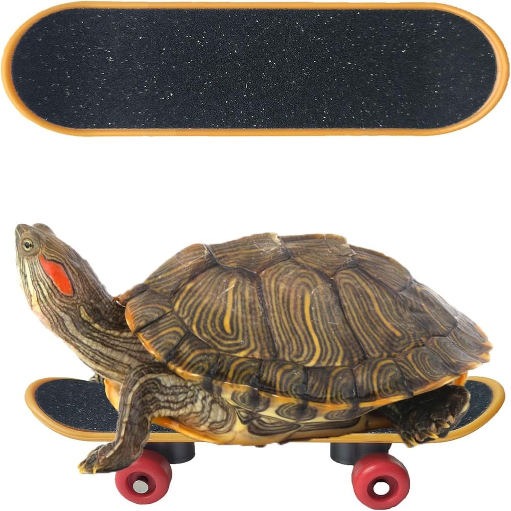 FORZENA Turtle Skateboard Toys Fast Skate Accessory Funny Pet Playing Training Toy Mini Walking Skateboards Parrot Reptile Finger Skateboard Toys (12PC)
