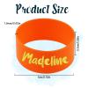 1 Pcs Personalized Water Bottle Labels, Washable Daycare Essentials, Non-Slip Silicone Sippy Cup Strap Cute Daycare Labels Reusable Bottle Name Bands view 4