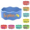 1 Pcs Personalized Water Bottle Labels Washable Daycare Essentials Cute Sippy Cup Strap Non-Slip Silicone Daycare Labels Waterproof Bottle Name Bands view 1