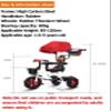 Swivel seat Kids Stroller tricycles,Toddler Trolley for Age 1-5,Parent Steering Push Trike with Removable Canopy and Push Handle,Titanium Wheel,Rear Wheel with Brakes (White Green Titanium Wheel) view 2