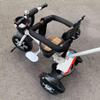Swivel seat Kids Stroller tricycles,Toddler Trolley for Age 1-5,Parent Steering Push Trike with Removable Canopy and Push Handle,Titanium Wheel,Rear Wheel with Brakes (White Green Titanium Wheel) view 3