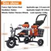 SAeWare Toddler Stroller with Parent pushrod,Kids Trolley for Age 2-5,Dual Seats Tricycle for Twins,Kids trikes with Headlight,Rear seat with armrest,Front seat (White) view 2