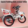 SAeWare Pedal tricycles for Age 3-10,Outdoor Trike,Chain Bike,Tandem trikes with Rear seat,Folding tricycles with Single Brake,3 Wheelers,Spoke Pneumatic Wheel (Purple 18 in 18 in) view 3