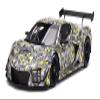 Chevy Z06 GT3.R Gray and Yellow Graphics Sebring Test Car (2022) 1/18 Model Car by Top Speed TS0540 view 1