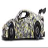 Chevy Z06 GT3.R Gray and Yellow Graphics Sebring Test Car (2022) 1/18 Model Car by Top Speed TS0540 view 3