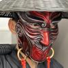 XMKJCHA Newcomer Japanese Mask Halloween, Longhorn Hannya Mask Painted Pendant Props Wearable Masks for Cosplay Party(Type 9) view 4