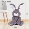 Dimple Milo Bunny Stuffed Animal - Animated Interactive Soft Bunny Plush Toy with Peek-a-Boo Feature and Singing Songs - Perfect Christmas Baby Stuffed Animal Gift for Ages 0 and Up, Grey view 3