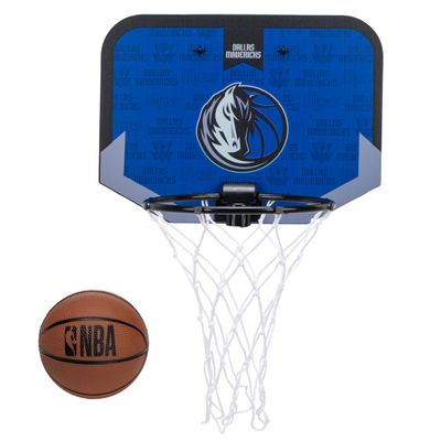 Franklin Sports NBA Dallas Mavericks Mini Over The Door Basketball Hoop - Kids Indoor Mini Hoop with Ball - NBA Fan Shop Toy for Bedroom + Office - Over The Door Set
