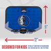 Franklin Sports NBA Dallas Mavericks Mini Over The Door Basketball Hoop - Kids Indoor Mini Hoop with Ball - NBA Fan Shop Toy for Bedroom + Office - Over The Door Set view 4