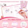PrinBarBee Cat Diary for Girls with Lock and Keys,Tie-Dye Fuzzy Journal for Kids,Hardcover Fluffy Locking Notebook for Writing and Drawing,4-12 Year Old Girl Birthday (A Star-Cat) view 3