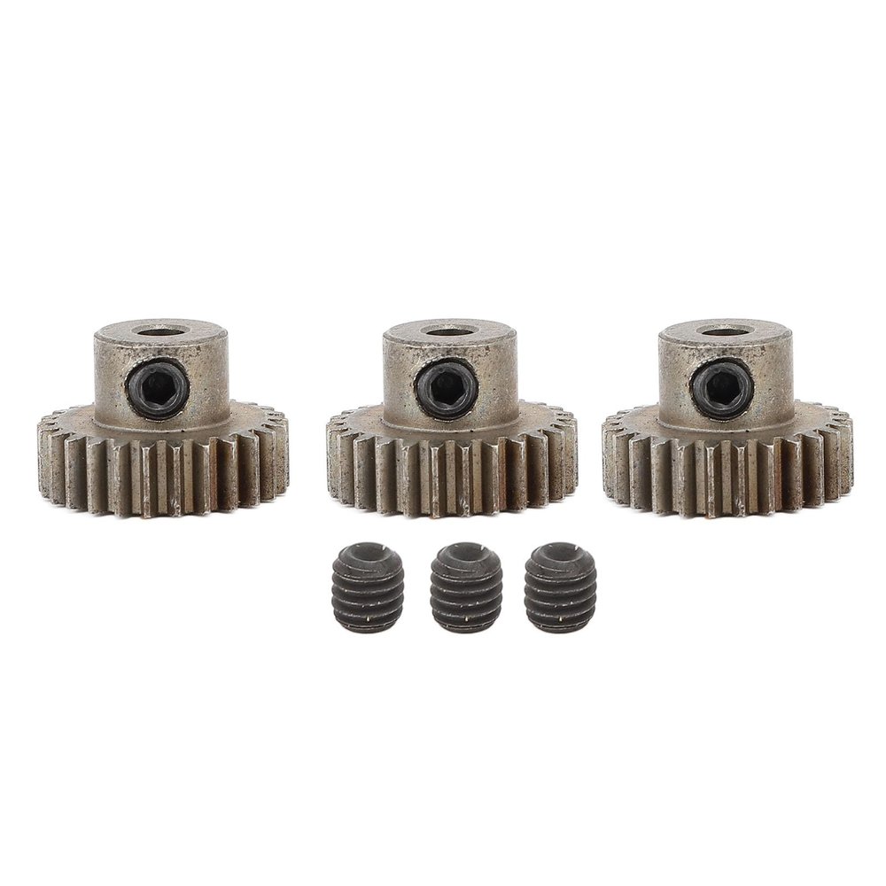 3pcs RC Car Engine Transmission M0.6 3.175 mm Bore Steel Powder Alloy Sprocket Motor Gear Replacement (26T)