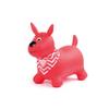 Ludi - Red Jumping Dog - 58x27x48cm - Dynamic PVC Toy with Customisable Bandana - for Indoor and Outdoor Use - Ergonomic Handles - Includes Inflation System - from 10 Months view 2