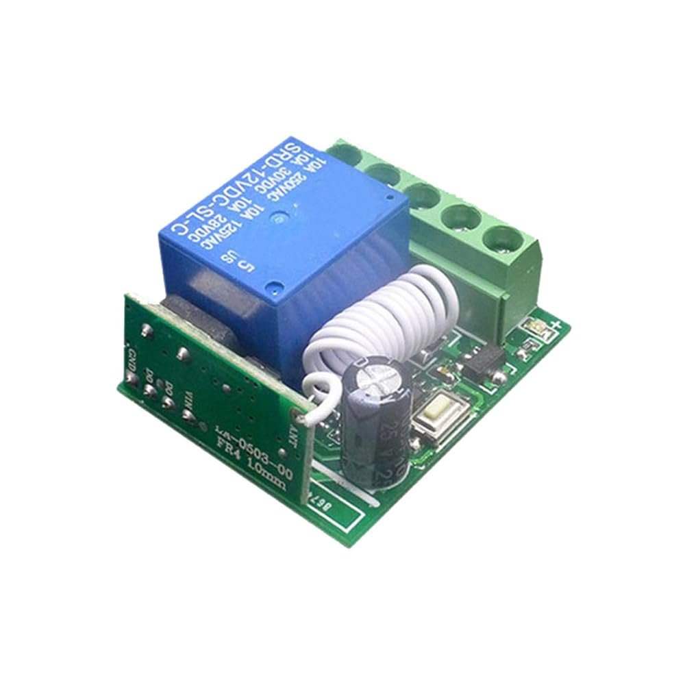 1PCS 433MHz DC 12V 220V 10A 1CH 1 Way Ch Channel Remote Control Board Transmitter Receiver Relay Switch Module