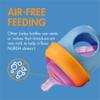 Boon Nursh Reusable Silicone Pouch Baby Bottles - Slow Flow Nipple - Silicone Baby Bottle Pouch and Nipple - Baby Feeding Essentials - Color Block - 0-3 Months - 3 Count - 4 Ounce view 3