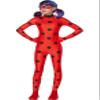 InSpirit Designs Miraculous Ladybug Child Costume with Wig, Girls's Red and Black Superhero Jumpsuit view 1