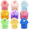9 Pack Slime Kit, Assorted (Jelly Cube Crunchy, Cloud, Butter) Slime, Non-Sticky, DIY Stress Relief Toys for Unisex Children, Birthday Gift, Party Favor view 1