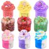 9 Pack Slime Kit - 3 Jelly Cube Crunchy, 3 Cloud, and 3 Butter Slimes - Premade Clear Non-Sticky Toy for Girls & Boys - Super Soft Party Favor for Kids view 1