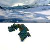 Baby Dragons with Dragon Egg, Articulated Baby Crystal Dragon, Rose Dragon, Orchid Dragon, Gemstone Dragon, Fidget Toy for Autism ADHD BD001 (Orchid Dragon with Egg, OBG - Orange Blue Green) view 3