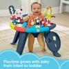 Fisher-Price 3-in-1 Spin & Sort Infant Activity Center and Toddler Play Table, Navy Dashes- Unisex view 2