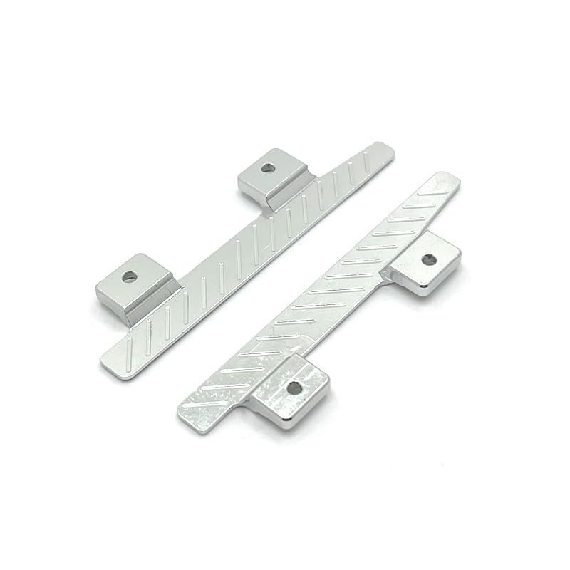 DAIHAOUU for MN82 LC79 Metal RC Rock Sliders Side Pedal Decoration 1/12 RC Car Upgrade Parts Accessories(Silver)