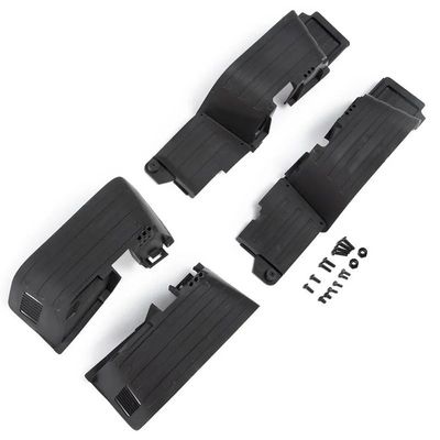 Black Plastic Front and Rear Mud Flaps Fender for 1/10 RC Crawler Car for Axial SCX10 II 90046 90047 Upgrades Parts
