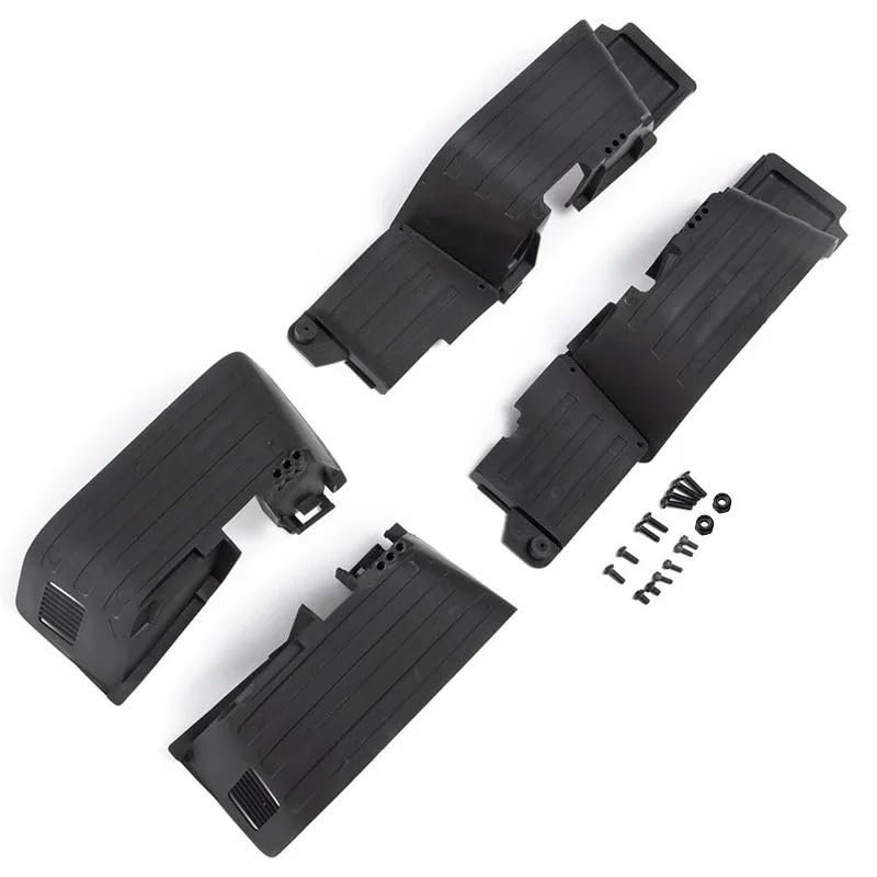 Black Plastic Front and Rear Mud Flaps Fender for 1/10 RC Crawler Car for Axial SCX10 II 90046 90047 Upgrades Parts