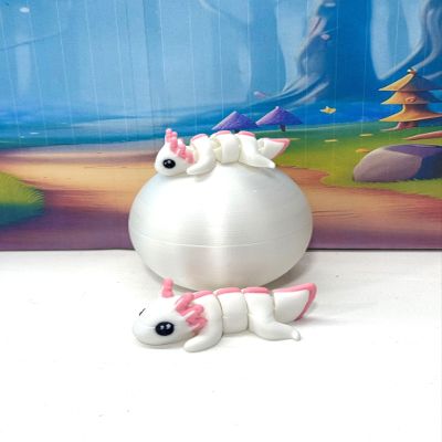 3D Printed Articulated Fidget Figure Mini Axolotl Toy, 2 pcs Colorful Axolotl Fidget Toy, Fidget Toys for Autism/ADHD MA001
