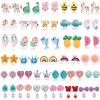 DEVIENG Clip On Earrings for Girls, No Pierced Design Hypoallergenic Kids Clips Earrings Sets Suitable for Ages 4-12 Little Girls Cute Small Stud Earring Jewelry Gifts(Clip On Earrings-32 Pairs) view 1