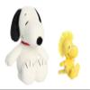 Aurora Peanuts Floppy Legs Plush Bundle, 12" Snoopy and 6.5" Woodstock view 1