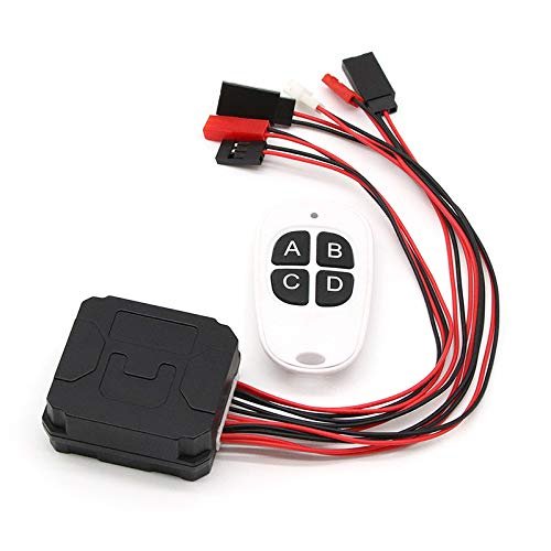 4 Ways 4CH Winch Control Wireless Remote Controller Receiver for 1/10 RC Crawler Axial SCX10 90046 for Traxxas TRX4 Redcat MST