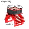 Aluminium RC Motor Heatsink 36mm with 4.8-8.4V Cooling Fan & Cover for 540 550 3650 3660 3670 Brushless Motor for 1/10 RC Car 2pcs/Set (Red) view 2