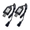 [2-Pack] 7.4V USB Charger Cable with SM-3PIN Plug Compatible RC Car RC Plane RC Tank RC Boat and Other Remote Control for Universal 7.4V 2S Lipo Battery USB Charger with Battery Protection view 1