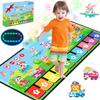 MOMUSE Piano Music Mat with 80 Sounds, Large Animal Car Touch Blanket Playmat Carpet Musical Toddlers Toys 1-3, Floor Keyboard Dance Sensory Educational Mat Boys Girls Gifts for 1 2 3 4 5 Years Old view 1