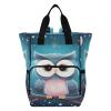 Cute Cartoon Owl Diaper Bag Travel Backpack Large Capacity Tote Mom Bags for Dad Women Girls view 1