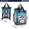 Cute Cartoon Owl Diaper Bag Travel Backpack Large Capacity Tote Mom Bags for Dad Women Girls view 3