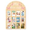 ORIGACH My First Year Baby Growth Photo Display Wood Board - 12 Months Newborn Milestones Picture Frame - Neutral Baby Keepsake Board 1st Birthday Party Nursery Decor New Mom Gift - Pink Butterfly view 1