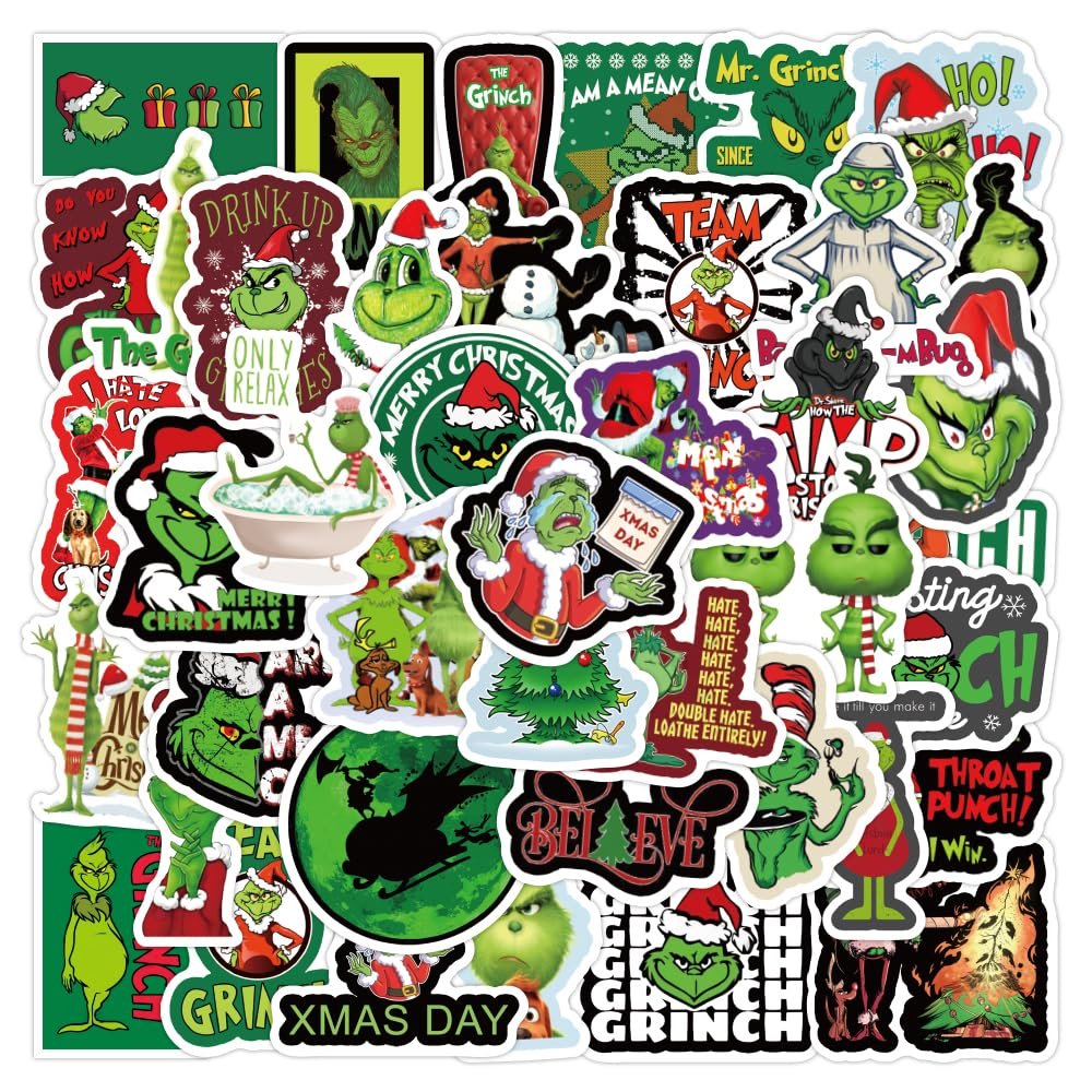 100PCS Christmas Stickers Non Repeating Waterproof Holiday Stickers Holiday Gifts for Kids and Teens, Xmas Party Favorite Christmas Sticker Decorations (A)
