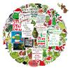 100PCS Christmas Stickers Non Repeating Waterproof Holiday Stickers Holiday Gifts for Kids and Teens, Xmas Party Favorite Christmas Sticker Decorations (A) view 3