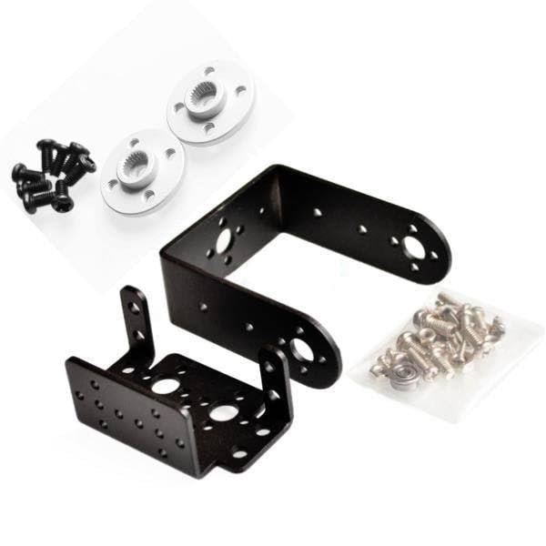 1set 2 DOF Short Pan and Tilt Servos Bracket Sensor Mount Kit for Compatible Retail