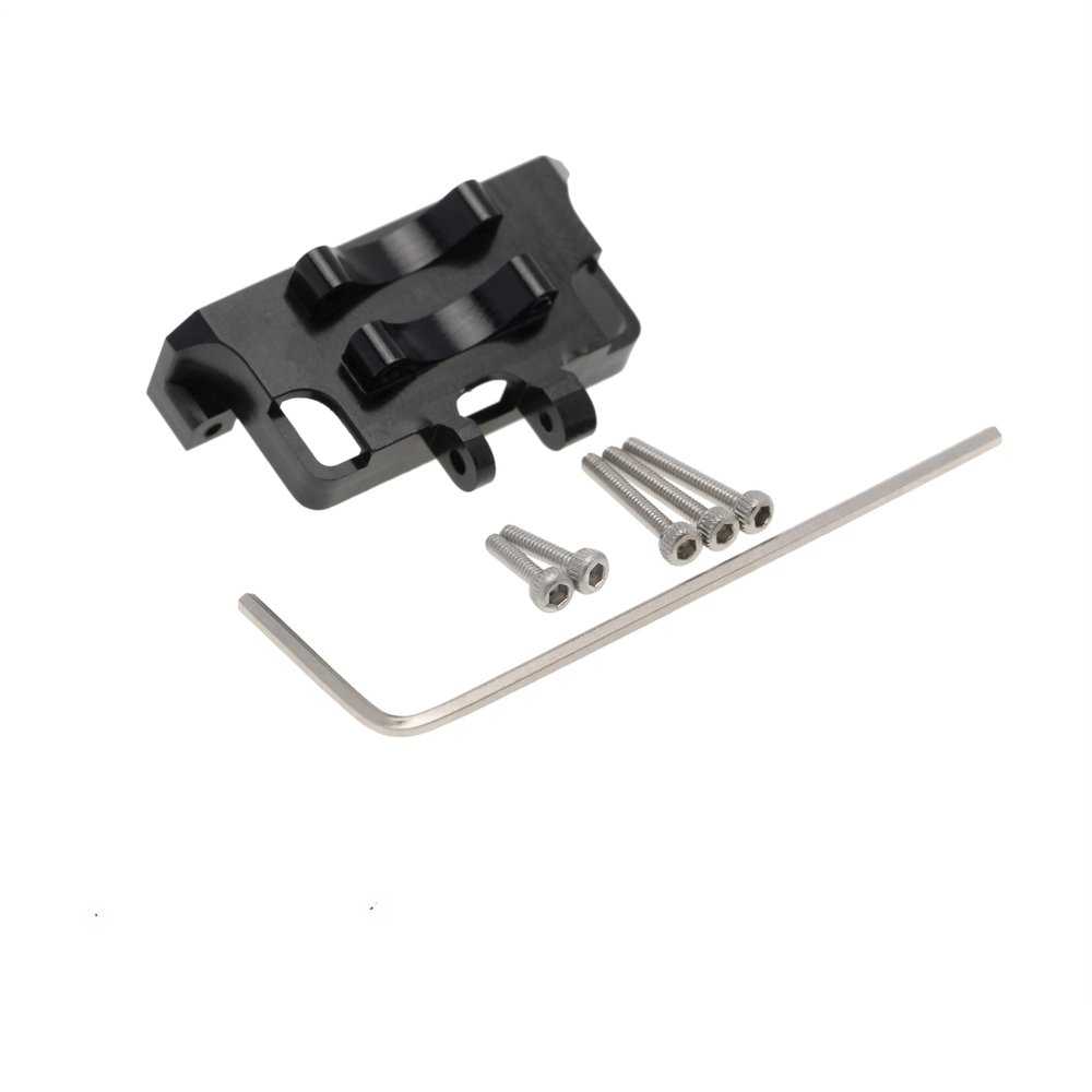 MEUS Racing 1/24 Aluminum Alloy Servo Mount Bracket for Axial SCX24 90081 RC Car Replacement Upgrade Accessories Anti-Rust (Black)