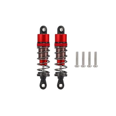 1/10 RC Oil Leakproof Shocks,2Pcs Adjustable Oil Filled Shocks 52mm-120mm for 1/10 RC Buggy Truggy On Road Touring Drift Cars Monster Trucks Upgrade Parts (2PCS 75mm Red)